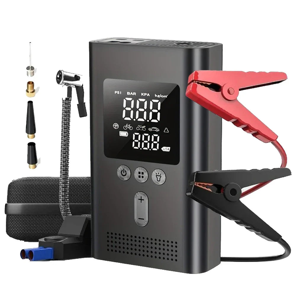 Portable Car Battery Booster 3000A Air Compressor Kit