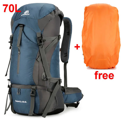 Waterproof Trekking Rucksack 70L with Rain Hood