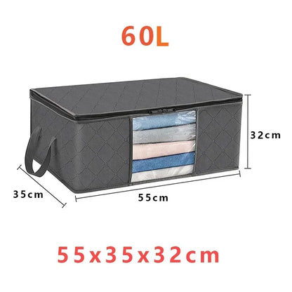Collapsible Closet Storage Bag for Clothes and Blankets