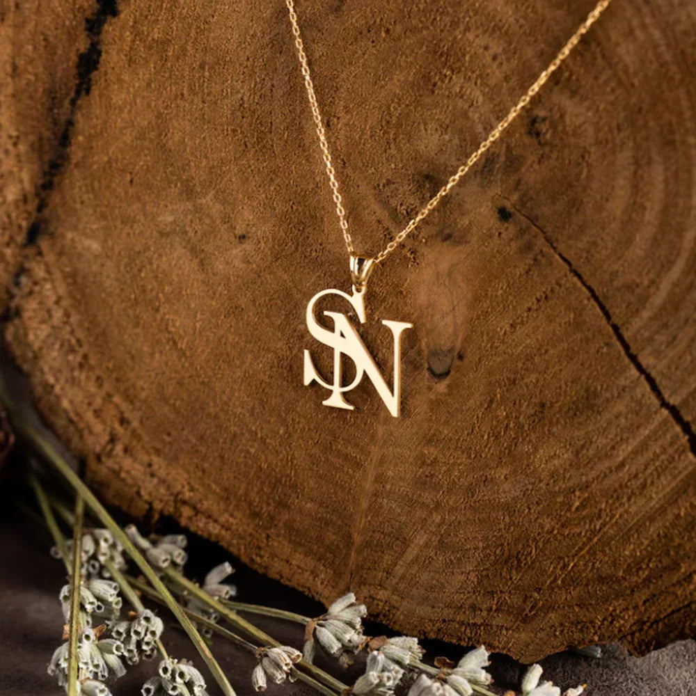 Personalized Monogrammed Pendant Necklace
