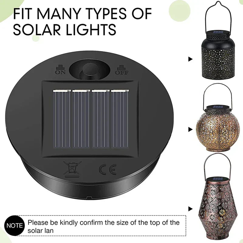 Outdoor Solar Light Replacement Top Covers Set