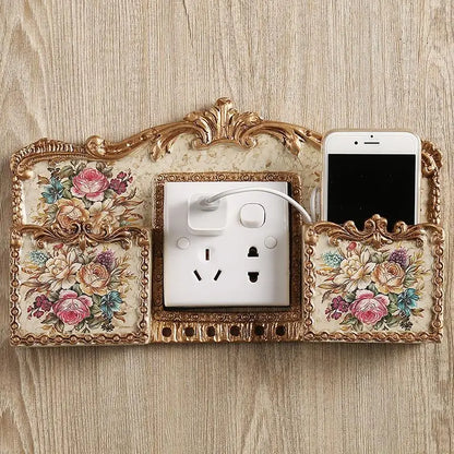 Decorative Flower Pattern Outlet Organizer
