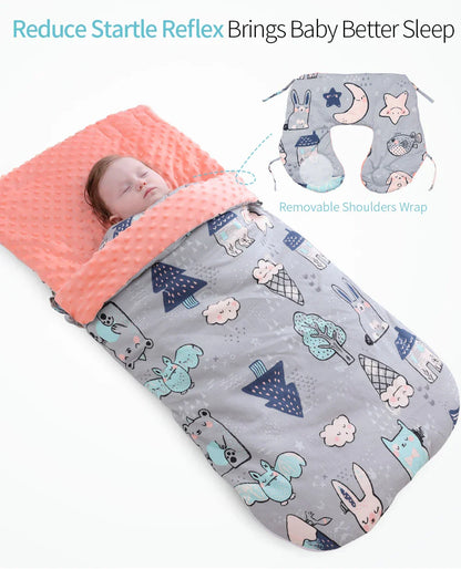 Soft Baby Sleep Sack with Hooded Blanket