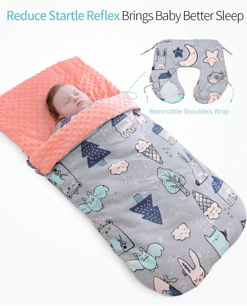 Cozy Infant Sleeper Bag with Hooded Cover