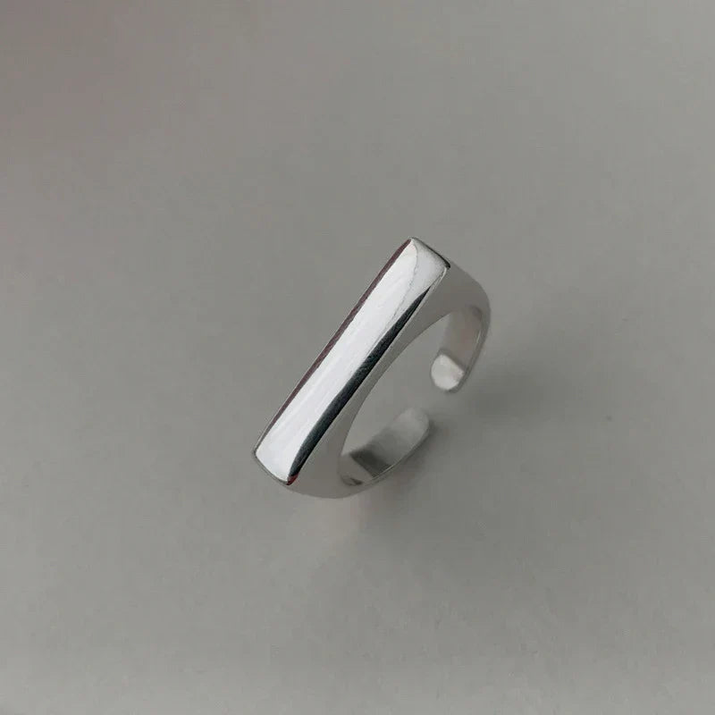 Modern Geometric Silver Fashion Rings