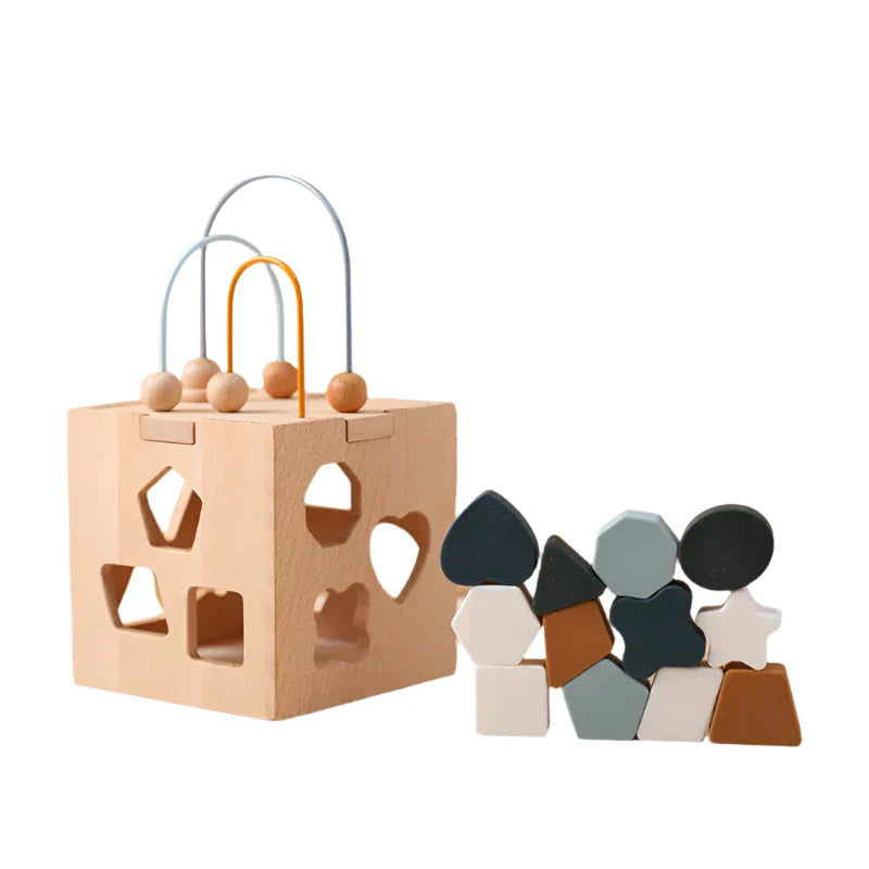 Vibrant Wood Puzzle Shape Blocks - Luxicro