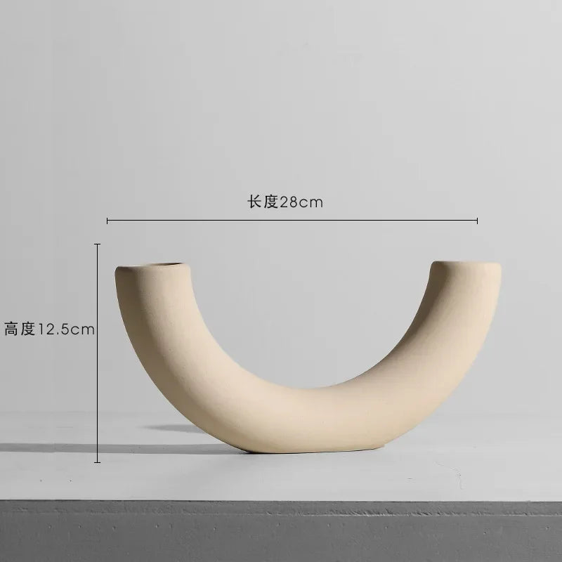 Simple White Ceramic Decorative Vase