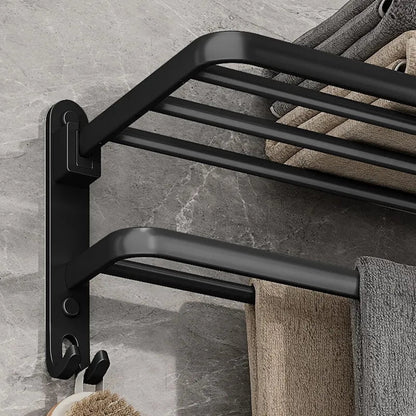 Compact Foldable Aluminum Towel Holder