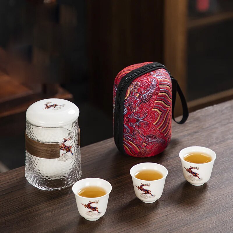 Country Forest Animal China Tea Set