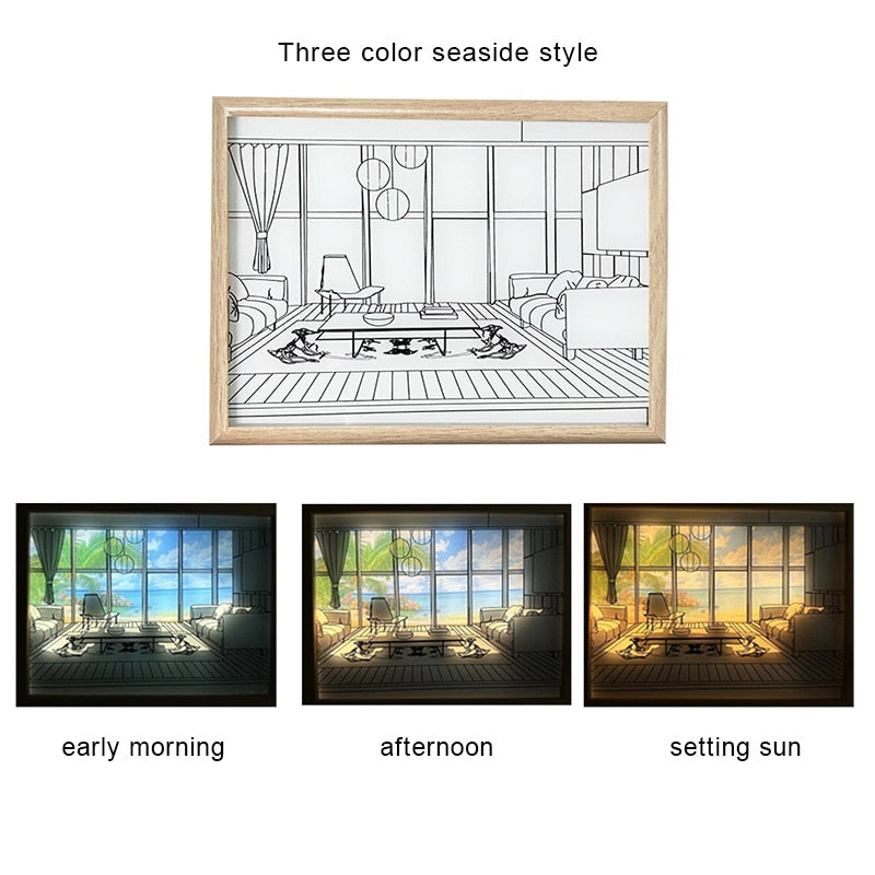 Colorful Modern 2D Art LED Table Lamp