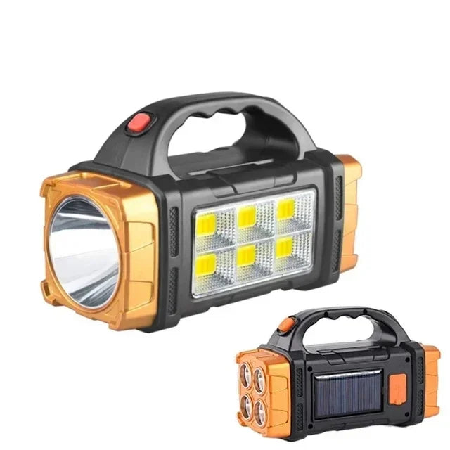Compact Solar Power Bank with LED Light