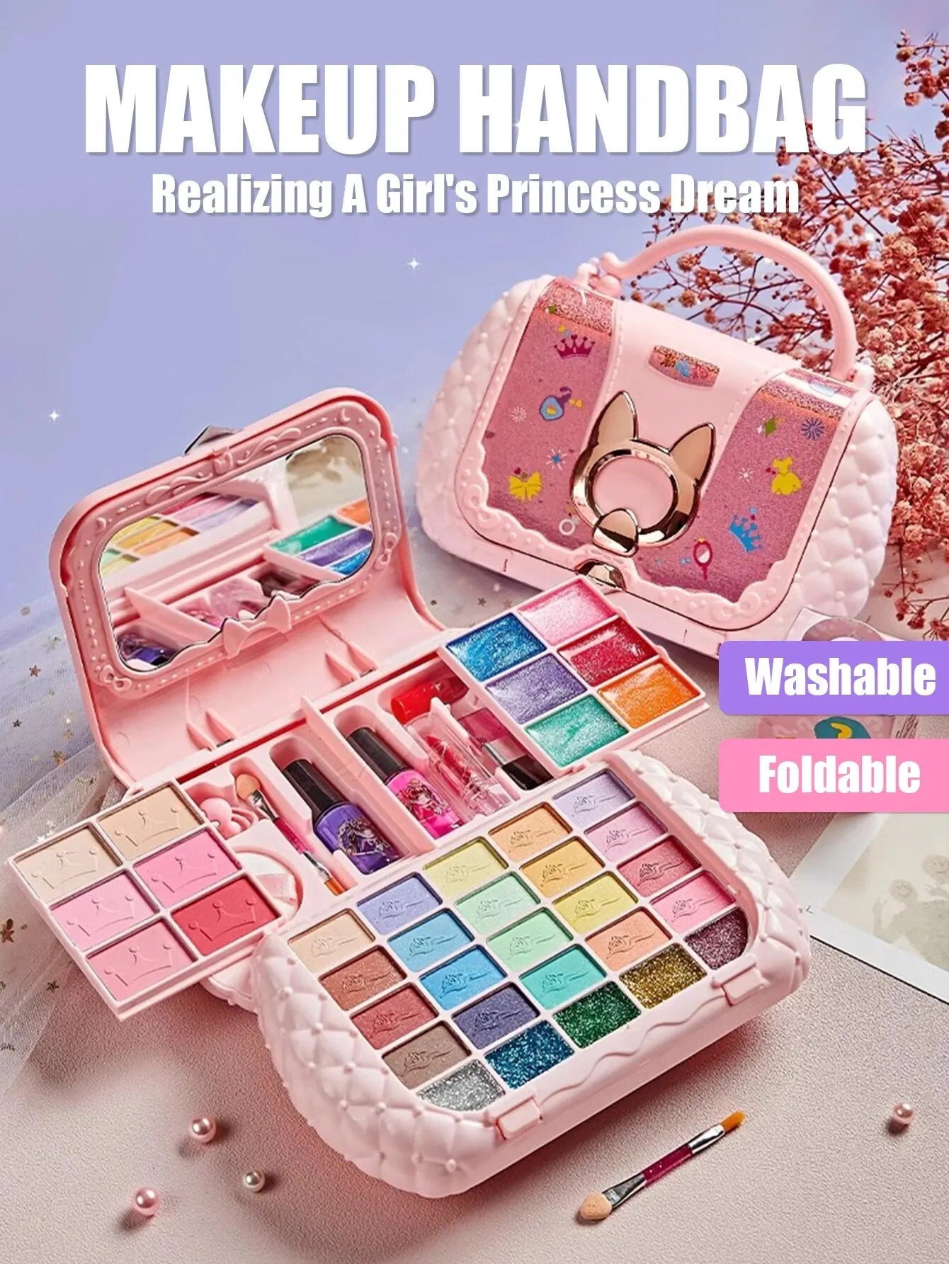 Fun Kids Play Makeup Set Non Toxic Washable Cosmetic Kit - Luxicro