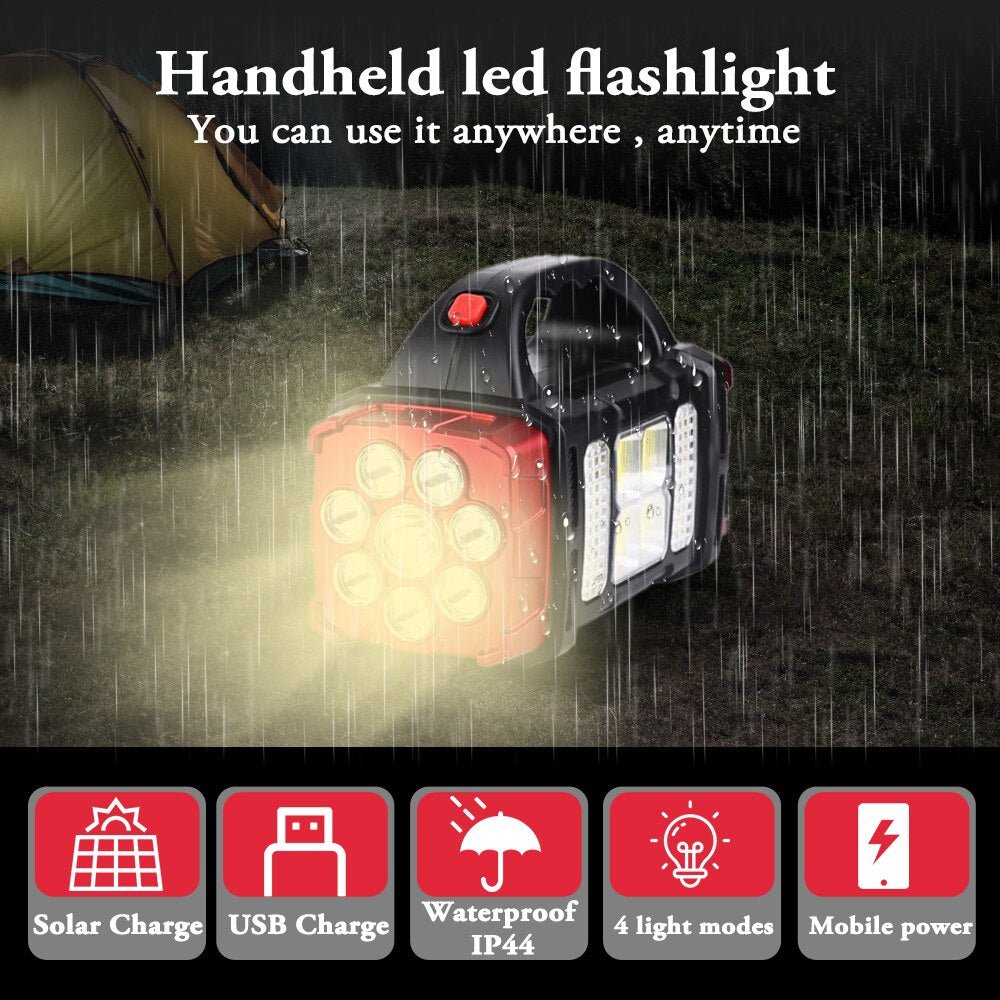 Compact Solar Powered LED Light Battery Charger
