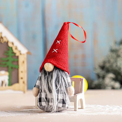 Fun Plush Gnome Ornaments with Bells and Holly