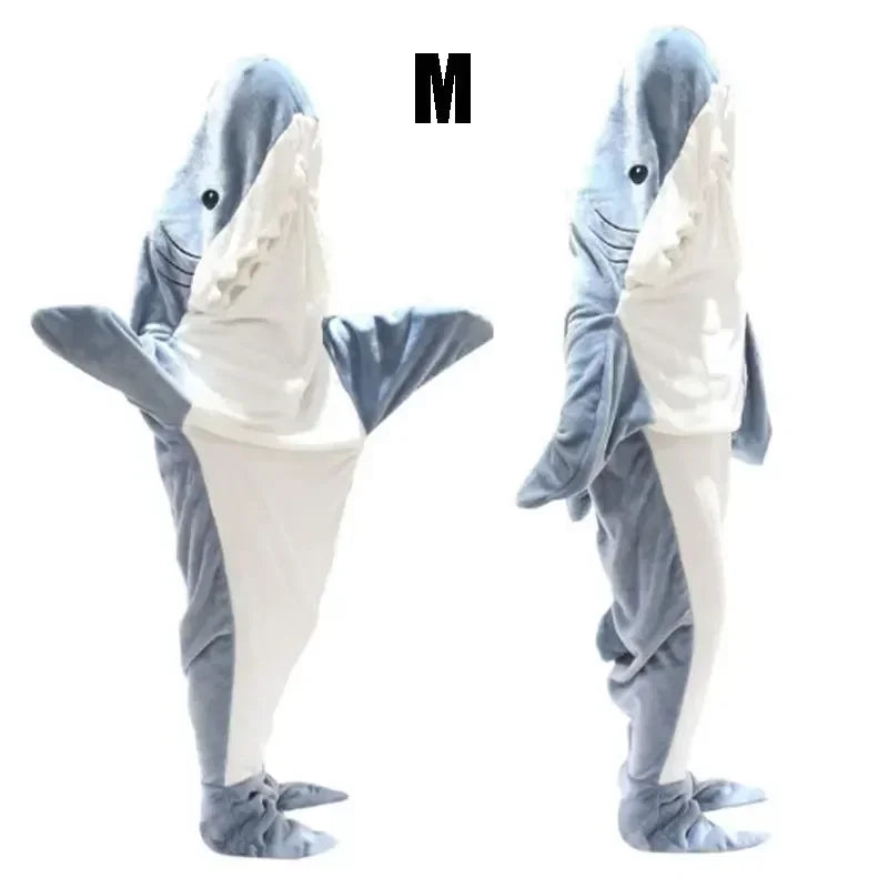 Cozy Shark Hoodie Blanket Costume