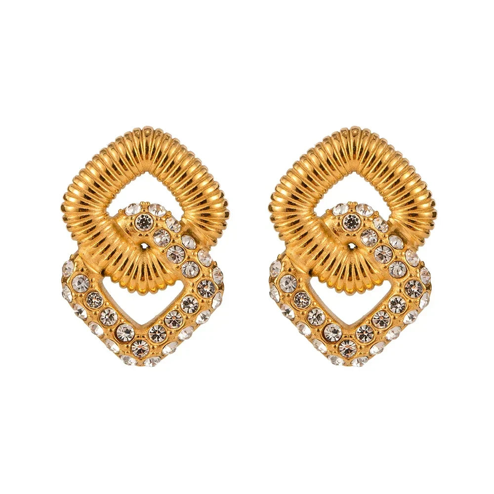 Luxury Metallic Circle Drop Earrings