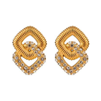 Luxury Metallic Circle Drop Earrings