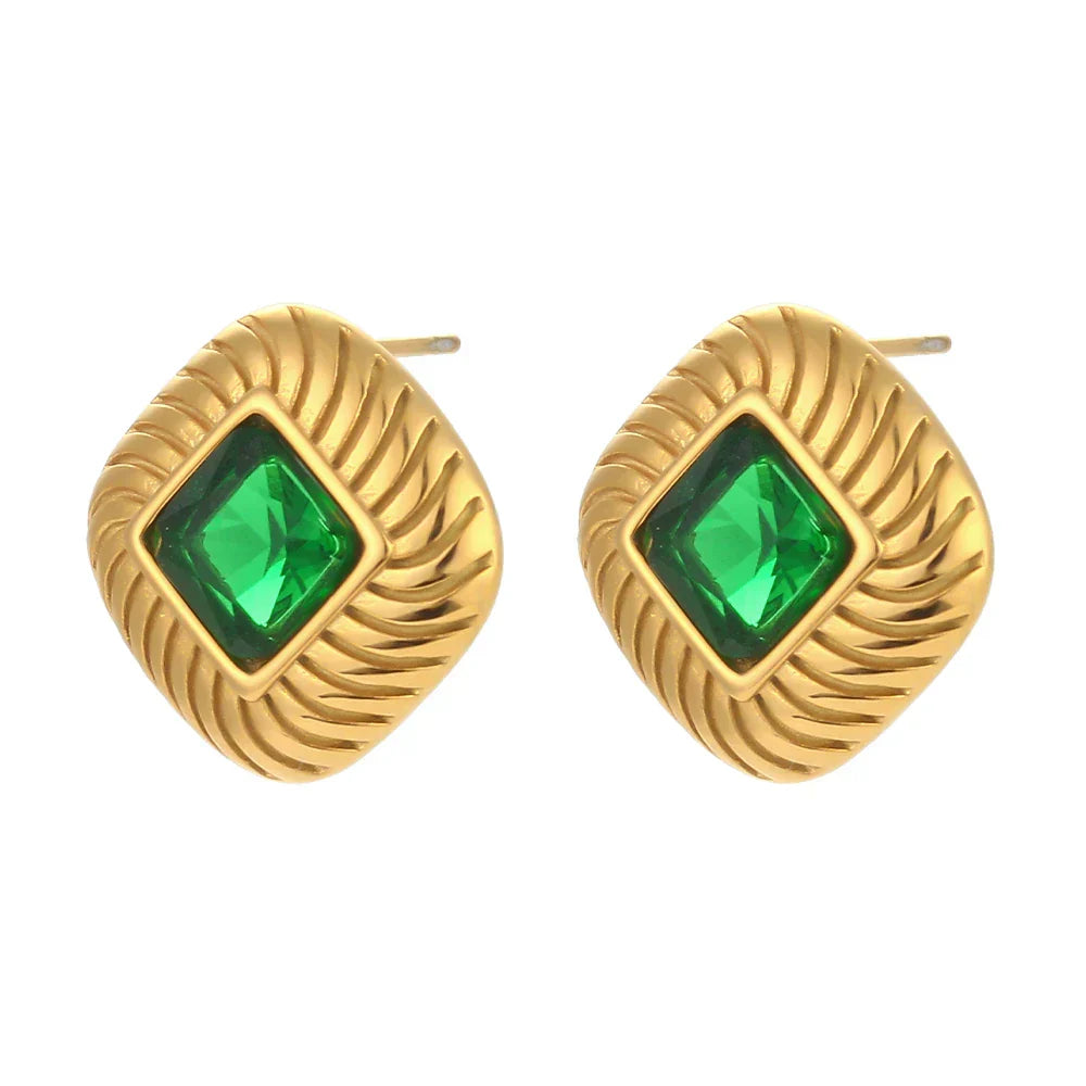 Luxury Swirl Pattern Diamond Earrings