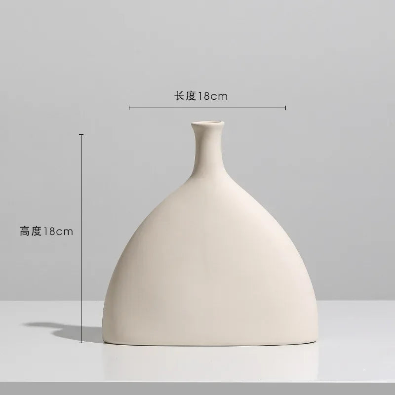 Simple White Ceramic Decorative Vase