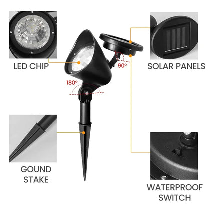 Bright Outdoor Solar LED Garden Spotlight