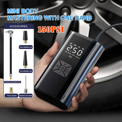 Compact Portable Tire Inflator with Digital Display 150PSI