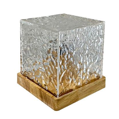 Glamorous Glass Nightstand Table Lamp