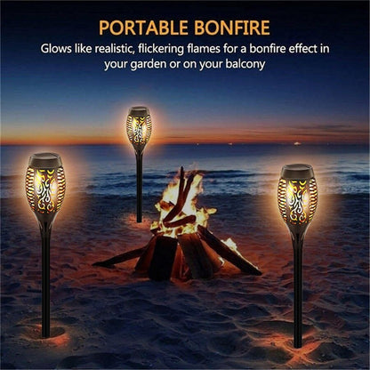 Outdoor Solar Powered Flickering Flame Lamp