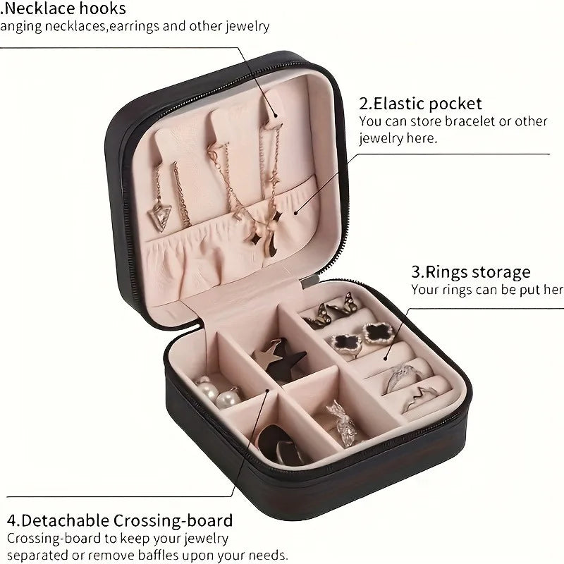 Compact Travel Jewelry Storage Case