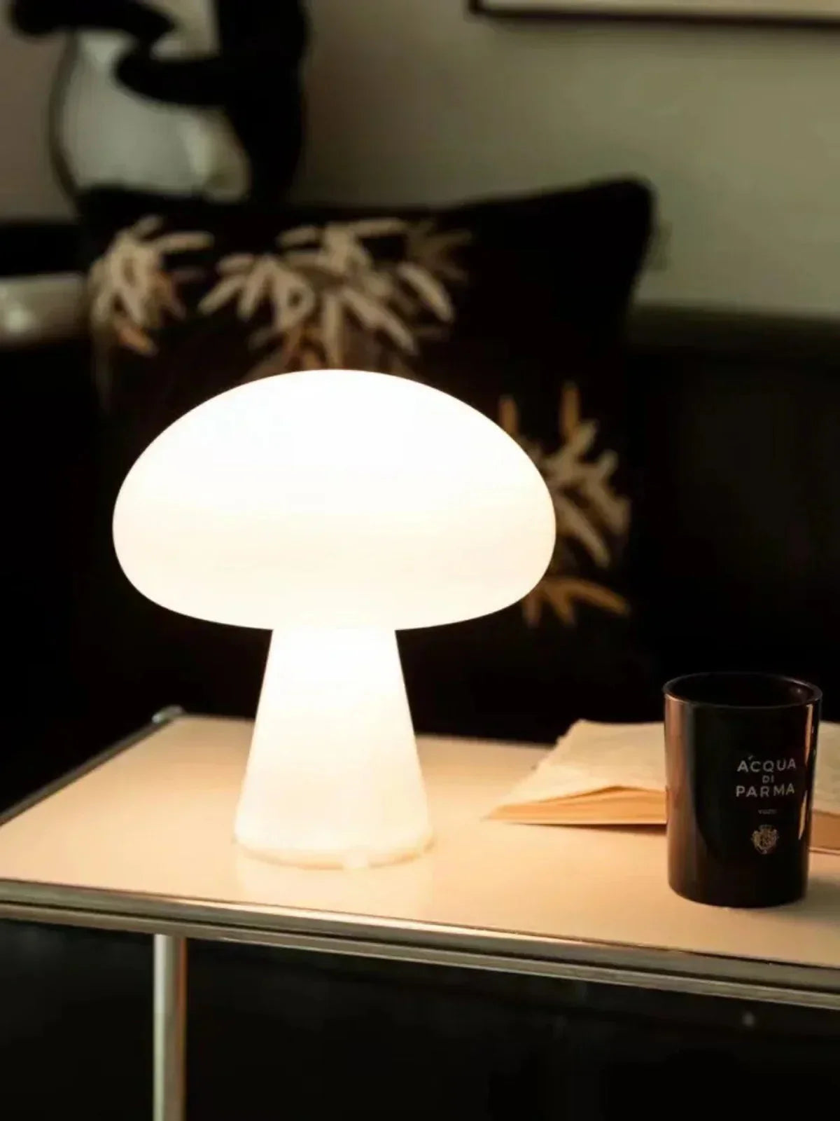 Delicate Porcelain Mushroom Desk Light
