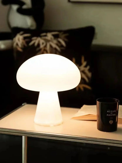 Delicate Porcelain Mushroom Desk Light