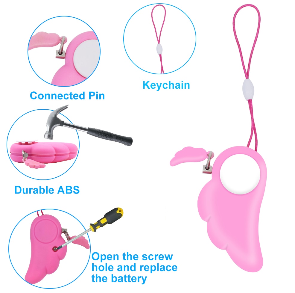 Personal Safety Mini Keychain Alarm