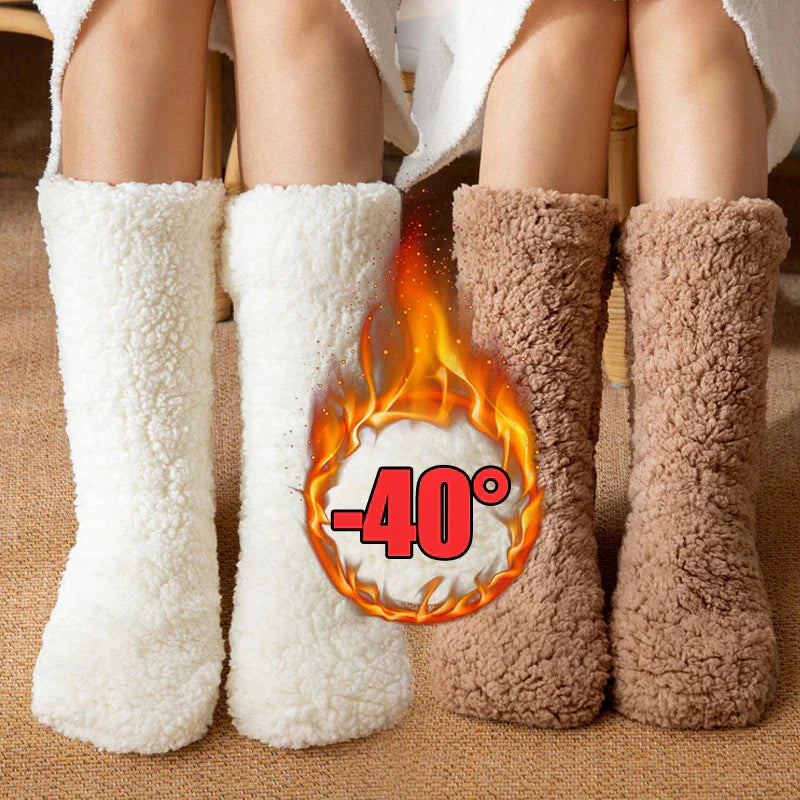 Warm Plush Cashmere Socks for Women - Luxicro