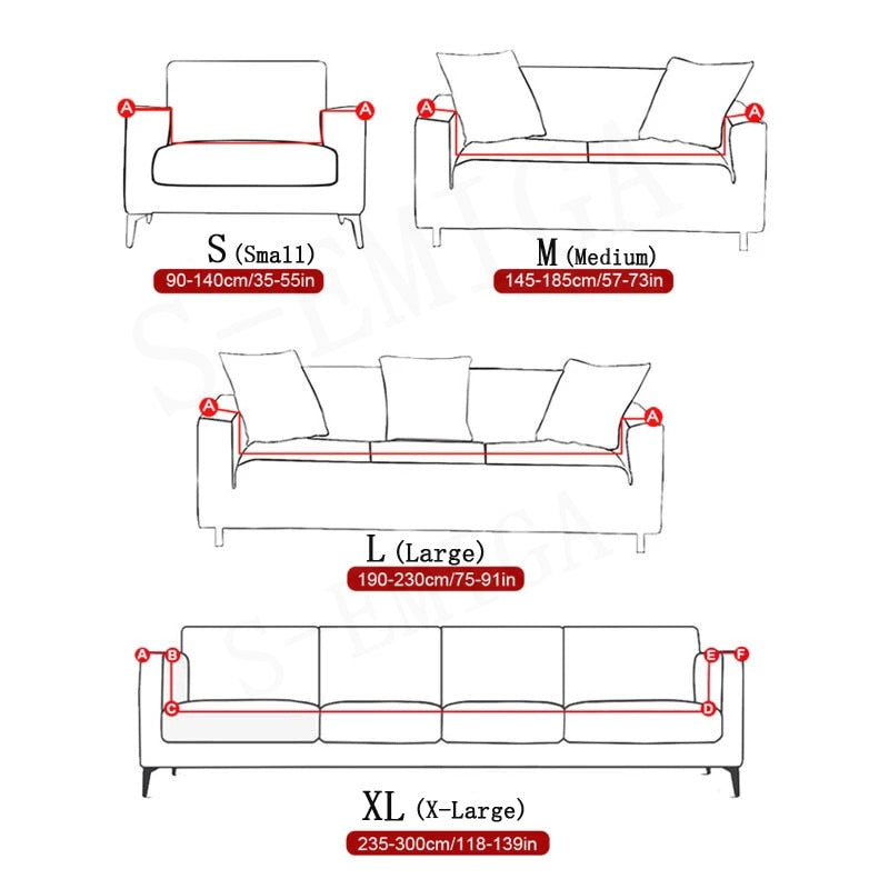 Comfortable Fit Elastic Couch Cover