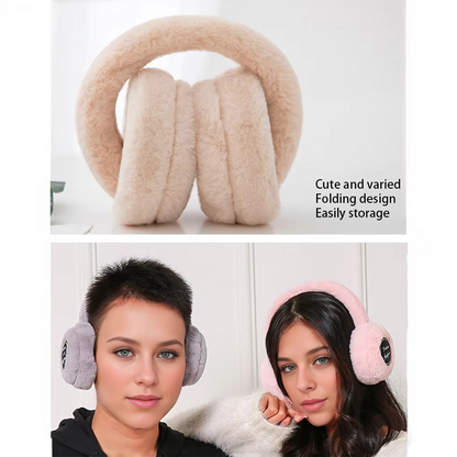 Cozy Bluetooth Headphones with Faux Fur Covers