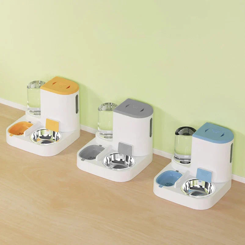 Automatic Pet Food and Water Dispenser Set