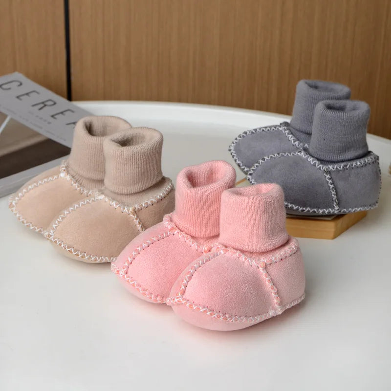 Cozy Baby Booties with Fleece Inside