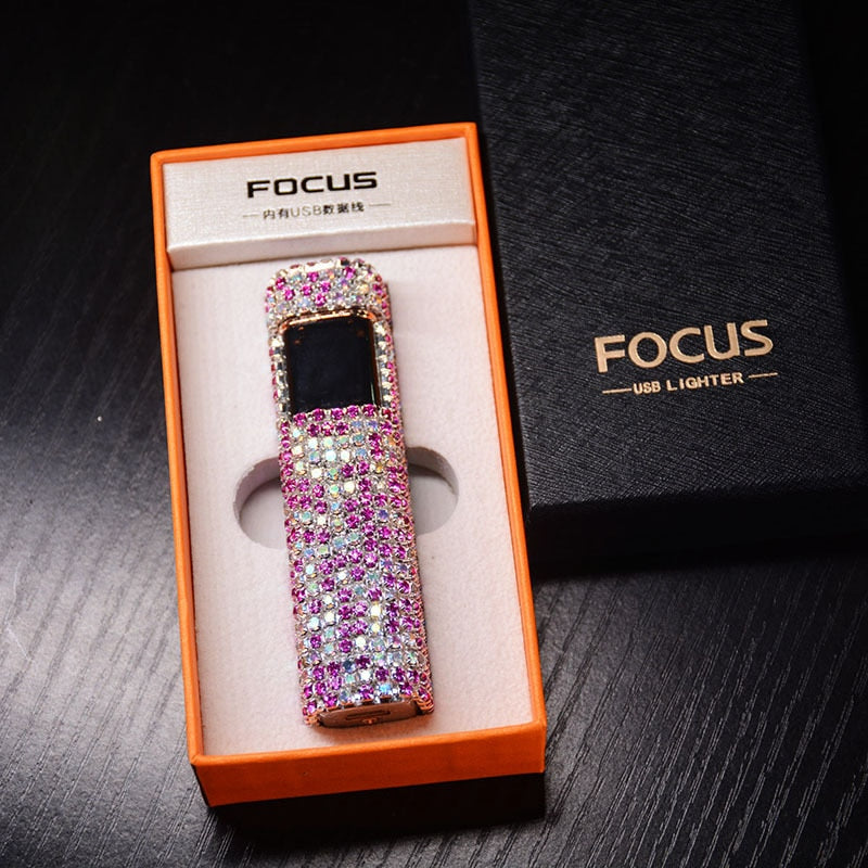 Glittering Gem Rechargeable Pocket Lighter