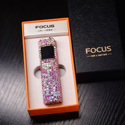 Glittering Gem Rechargeable Pocket Lighter
