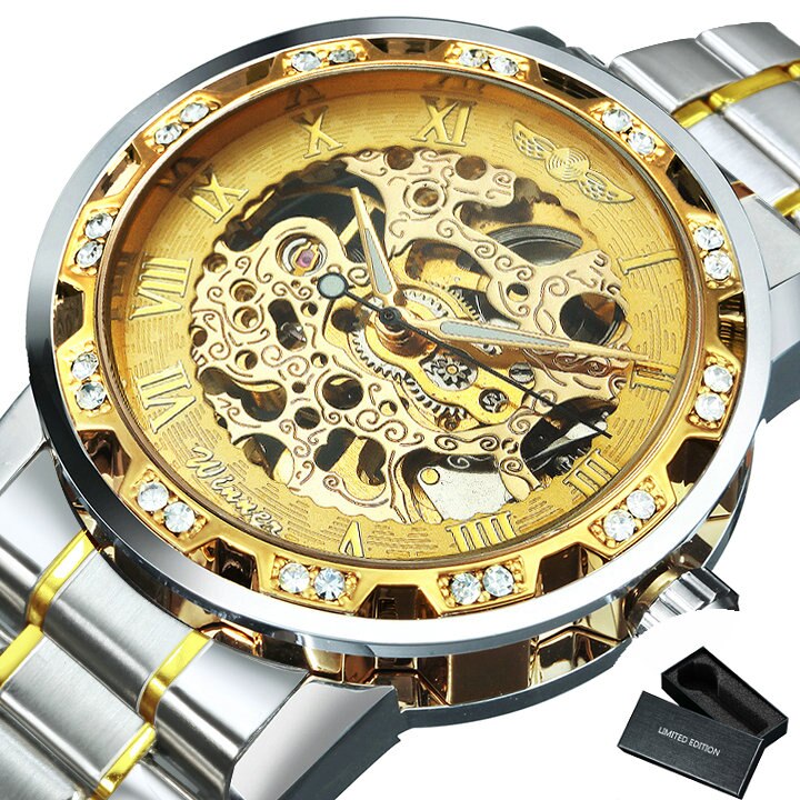 Stylish Self-Winding Mens Skeleton Watch