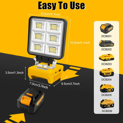 Bright 48 LED Rechargeable Work Spotlight