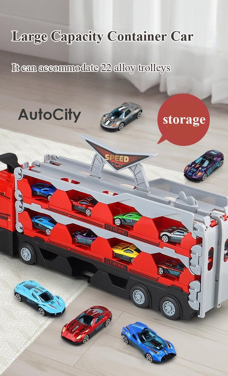 Ultimate Racing Toy Trailer with Cars and Track