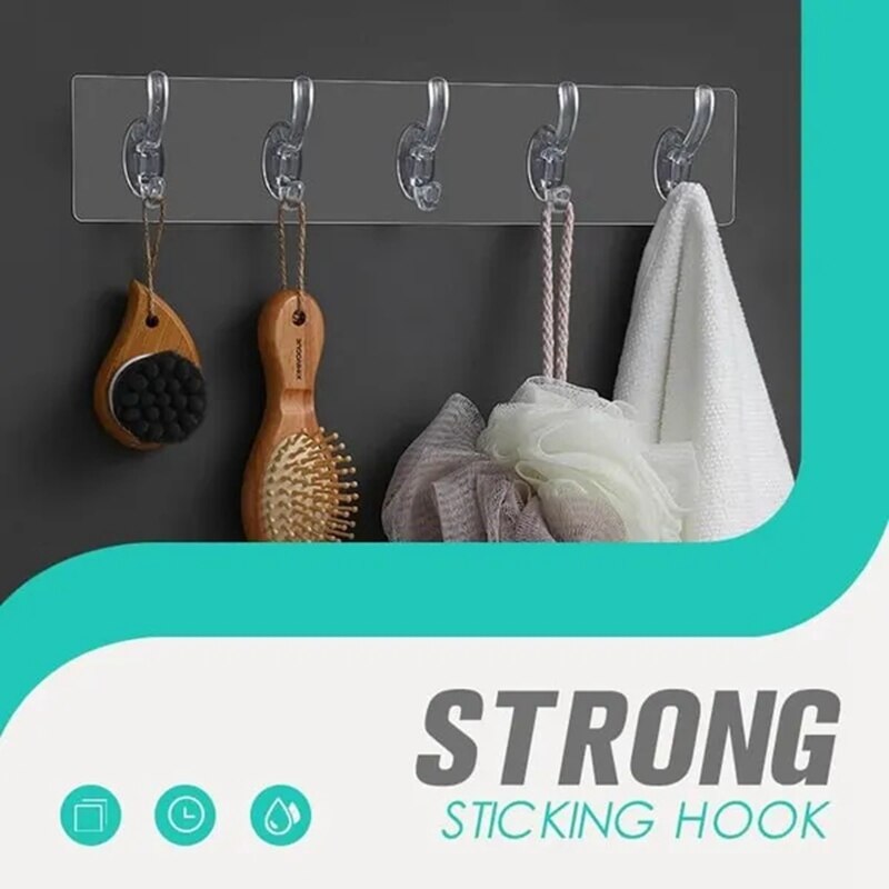 Clear Easy Peel Wall Hooks