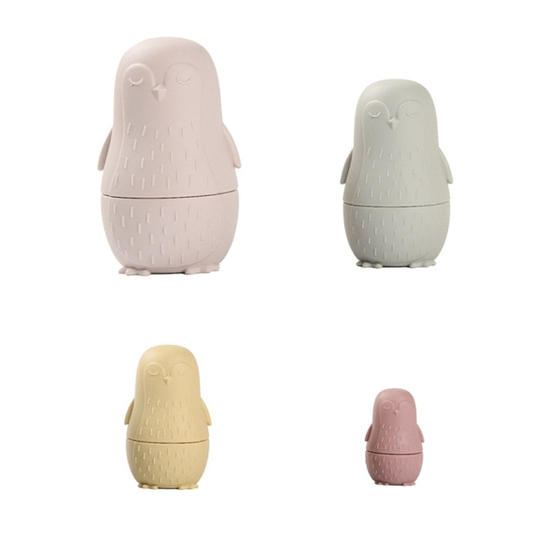 Vibrant Rubber Nesting Matryoshka Dolls