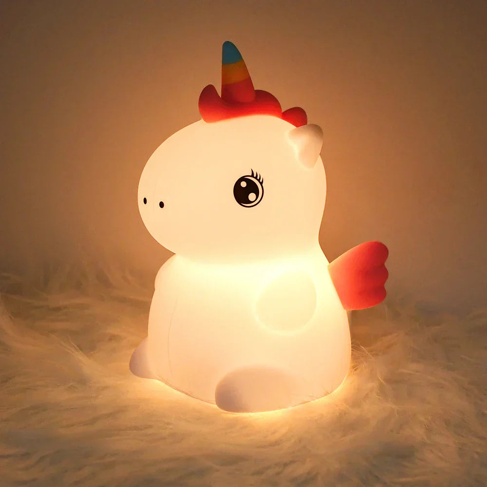 Fun Unicorn LED Nightlight Silicone USB Lamp