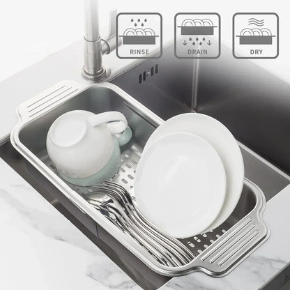 Compact Kitchen Stainless Steel Vegetable Colander Basket