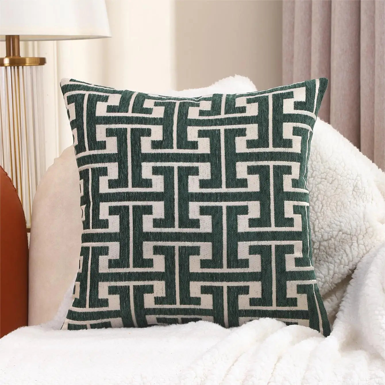Soft Colorful Throw Pillow Cover