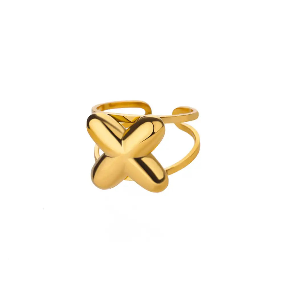 Customizable Initial Open Circle Ring