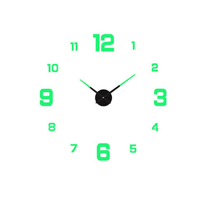 Modern 3D Glow Silent Wall Clock - Luxicro