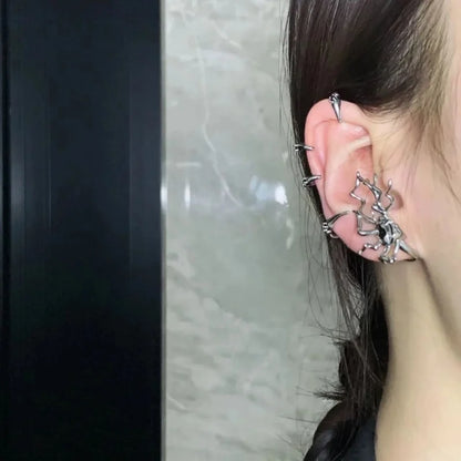 Dark Spider Web Drop Earrings