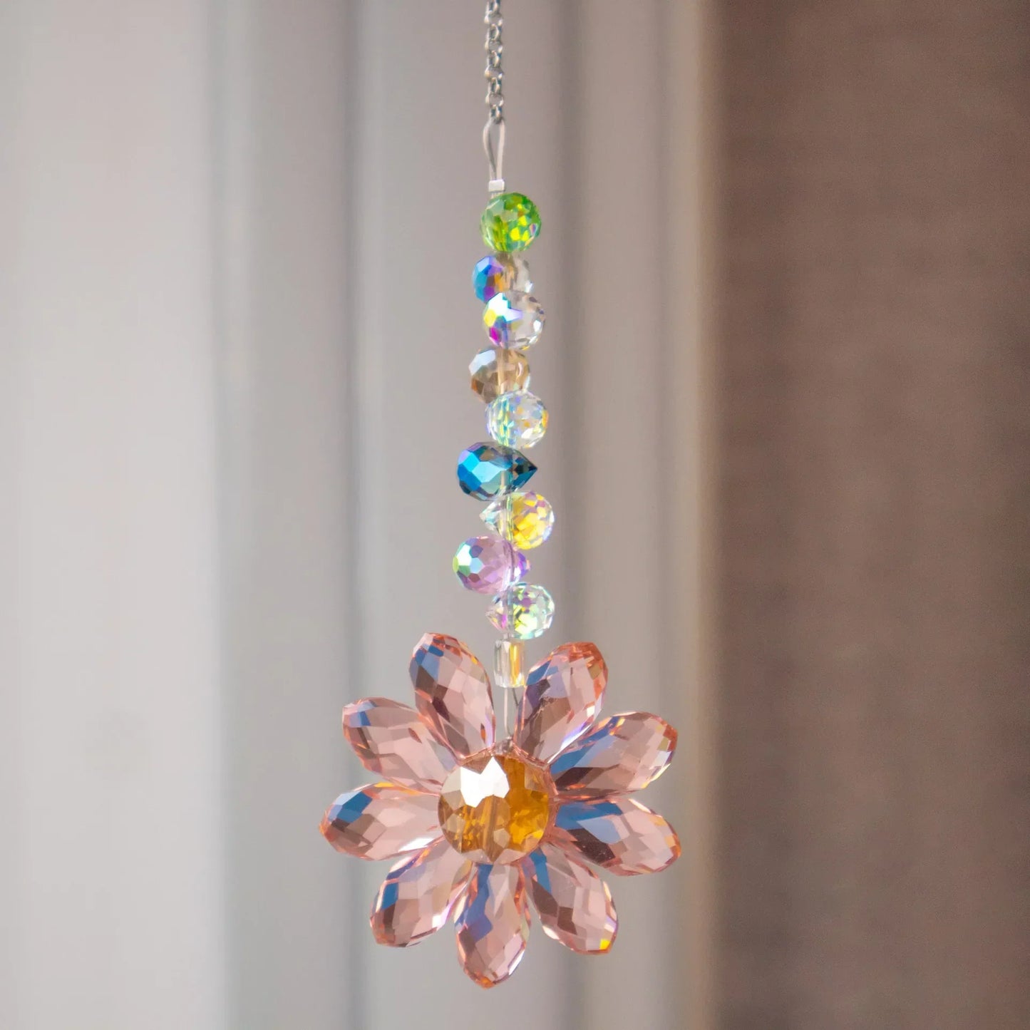 Vibrant Stained Glass Window Ornament